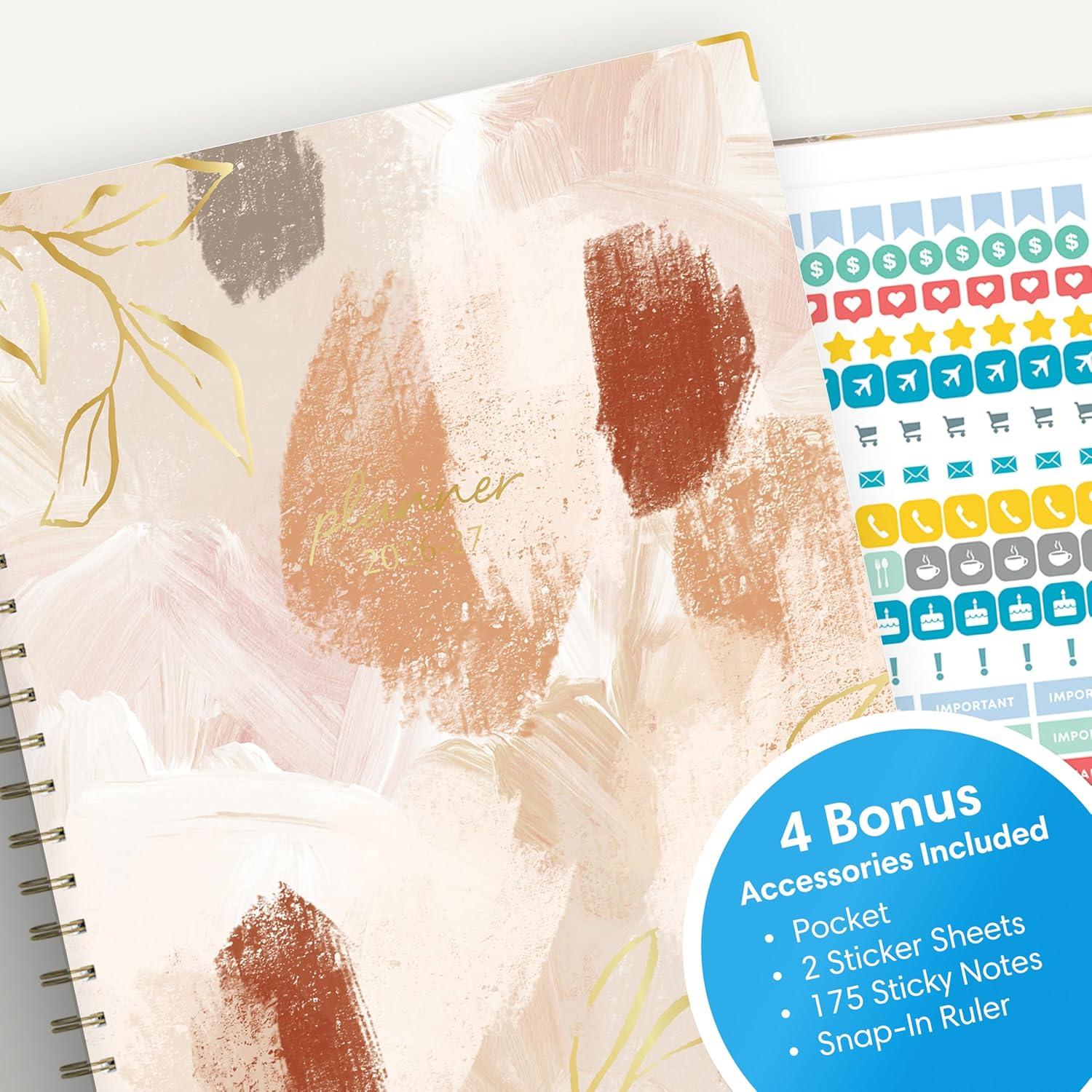 image:imageBlue Sky 15 Month 20262027 Weekly and Monthly Academic Year Planner Calendar April 2026 June 2027 85 x 11 Hard Cover Wirebound Laminated Tabs Storage Pocket Includes Snapin Ruler wSticky Notes amp Sticker Sheet HenriHenri 20262027