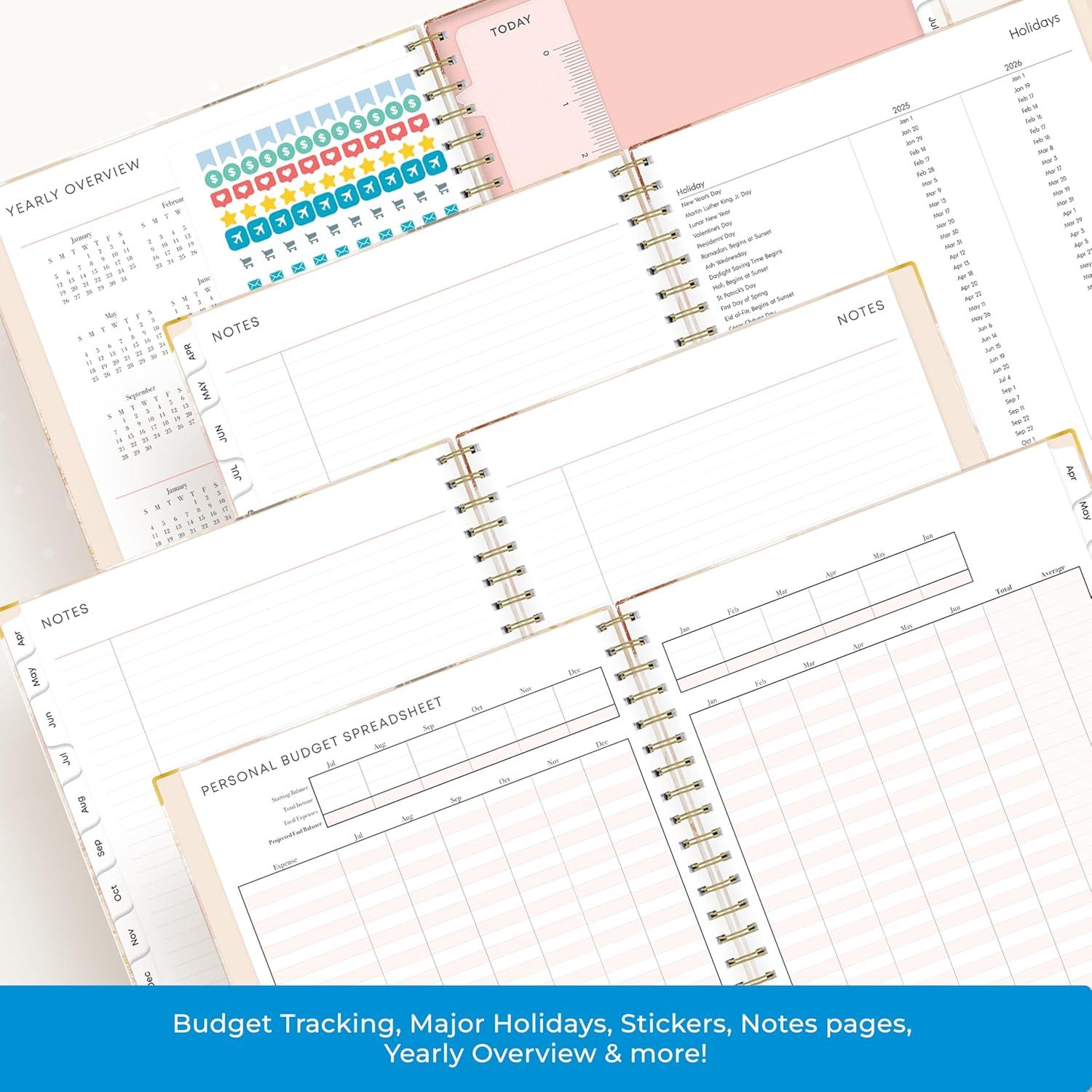 image:imageBlue Sky 15 Month 20262027 Weekly and Monthly Academic Year Planner Calendar April 2026 June 2027 85 x 11 Hard Cover Wirebound Laminated Tabs Storage Pocket Includes Snapin Ruler wSticky Notes amp Sticker Sheet HenriHenri 20252026