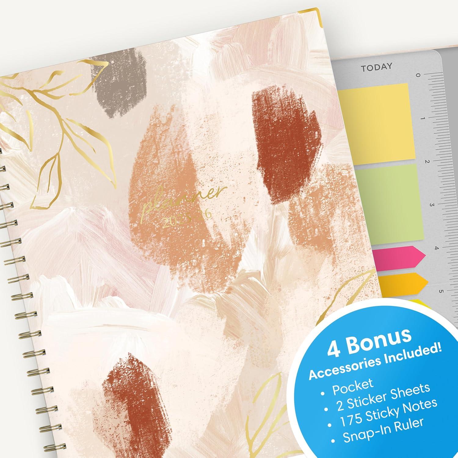 image:imageBlue Sky 15 Month 20262027 Weekly and Monthly Academic Year Planner Calendar April 2026 June 2027 85 x 11 Hard Cover Wirebound Laminated Tabs Storage Pocket Includes Snapin Ruler wSticky Notes amp Sticker Sheet HenriHenri 20252026