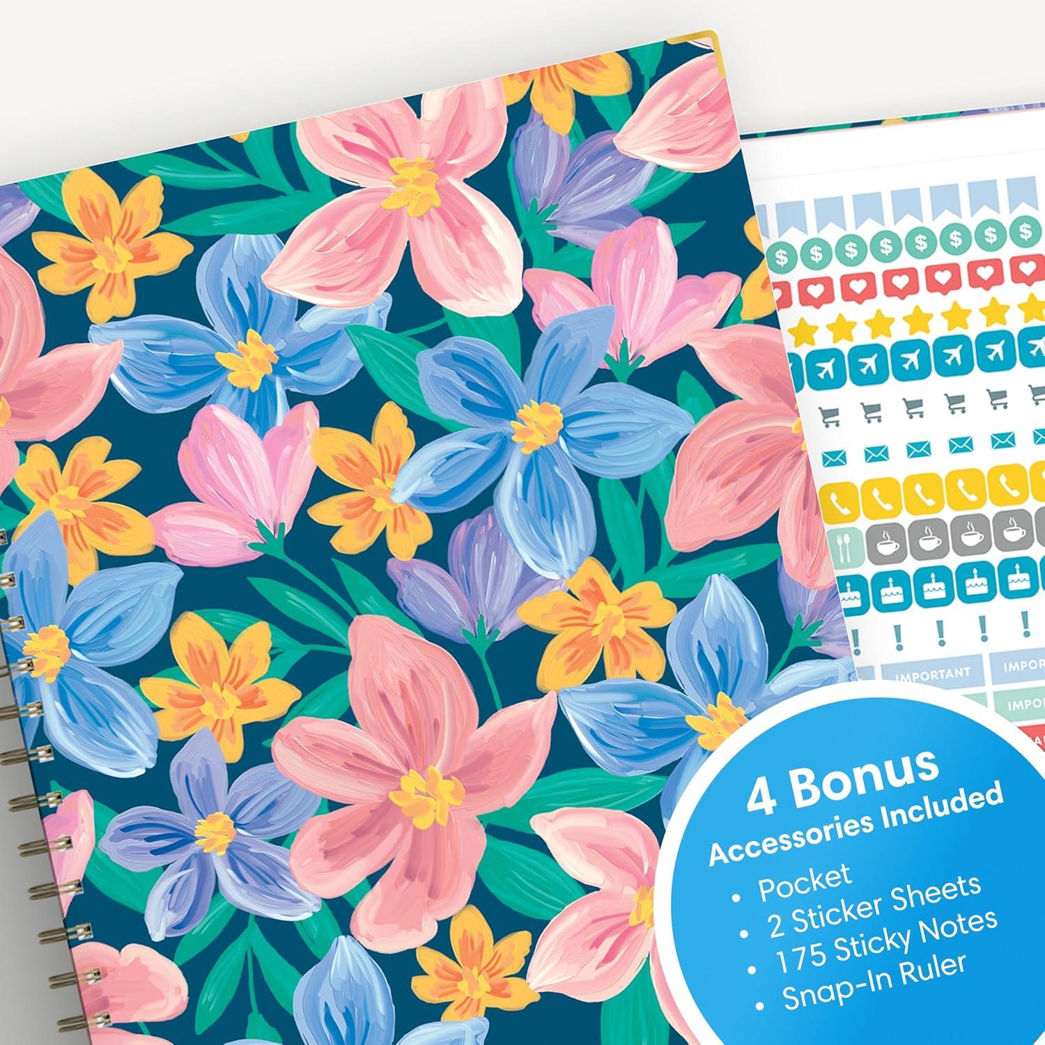 image:imageBlue Sky 15 Month 20262027 Weekly and Monthly Academic Year Planner Calendar April 2026 June 2027 85 x 11 Hard Cover Wirebound Laminated Tabs Storage Pocket Includes Snapin Ruler wSticky Notes amp Sticker Sheet NerinaNerina 20262027