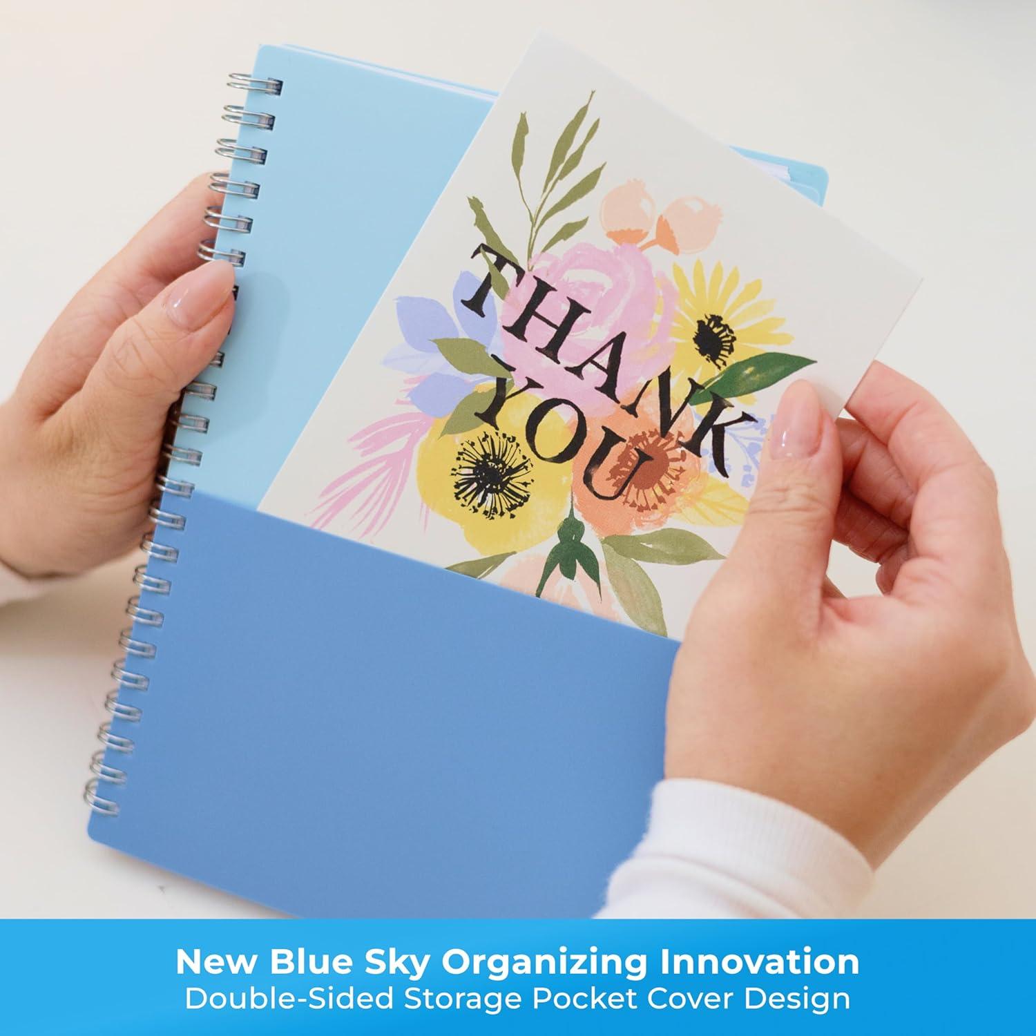 image:imageBlue Sky 20262027 Weekly and Monthly Academic Year 15 Month Planner Calendar April 2026 June 2027 5 x 8 Flexible Cover With Pockets Wirebound Storage Pocket BluesBlues 20262027