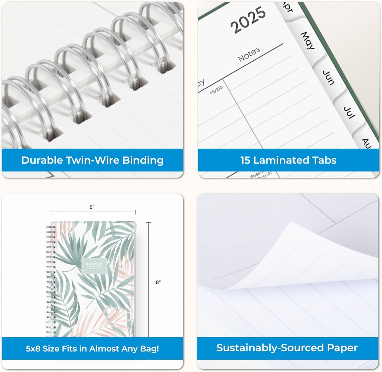 image:imageBlue Sky 20262027 Weekly and Monthly Academic Year 15 Month Planner Calendar April 2026 June 2027 5 x 8 Flexible Cover With Zip Pouch Wirebound Storage Pocket SeychelleSeychelle 20252026