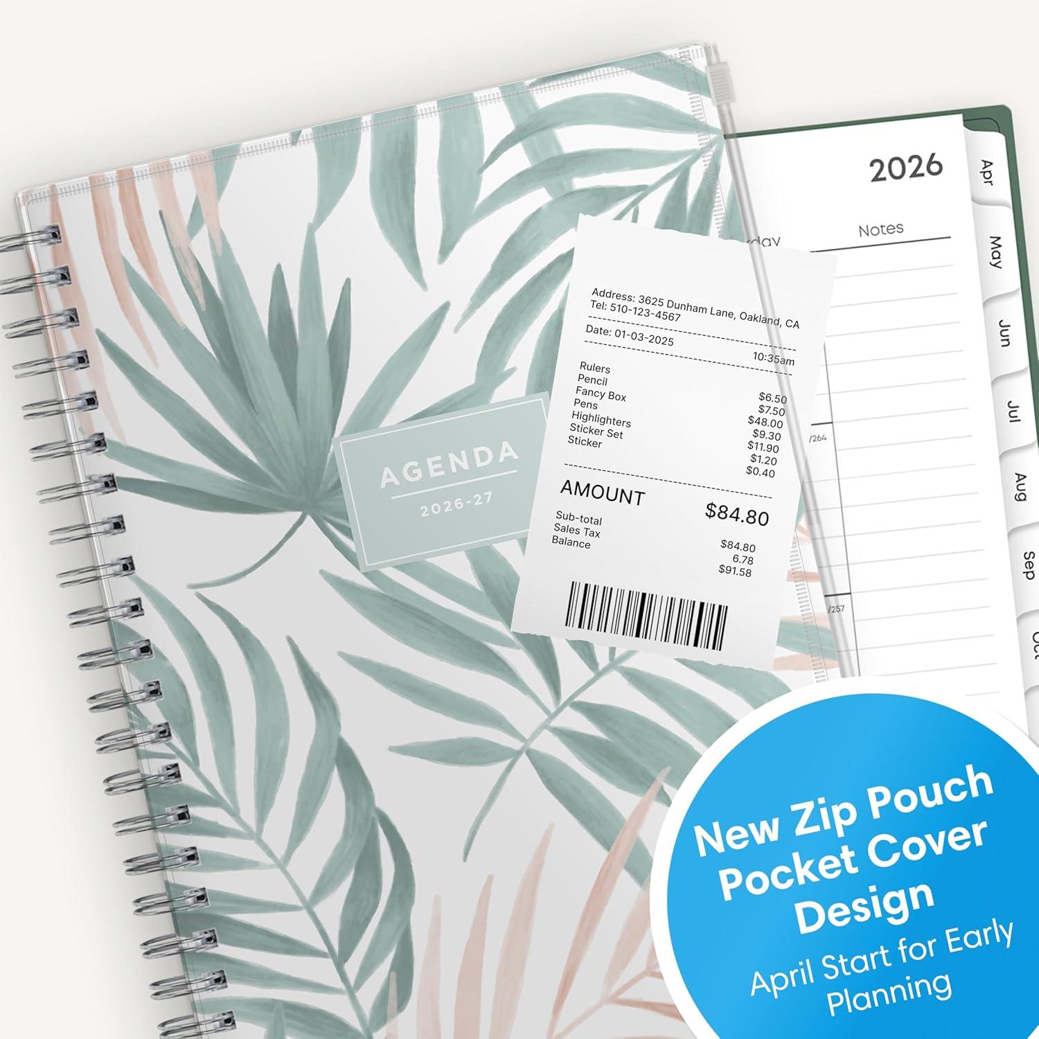 image:imageBlue Sky 20262027 Weekly and Monthly Academic Year 15 Month Planner Calendar April 2026 June 2027 5 x 8 Flexible Cover With Zip Pouch Wirebound Storage Pocket SeychelleSeychelle 20262027