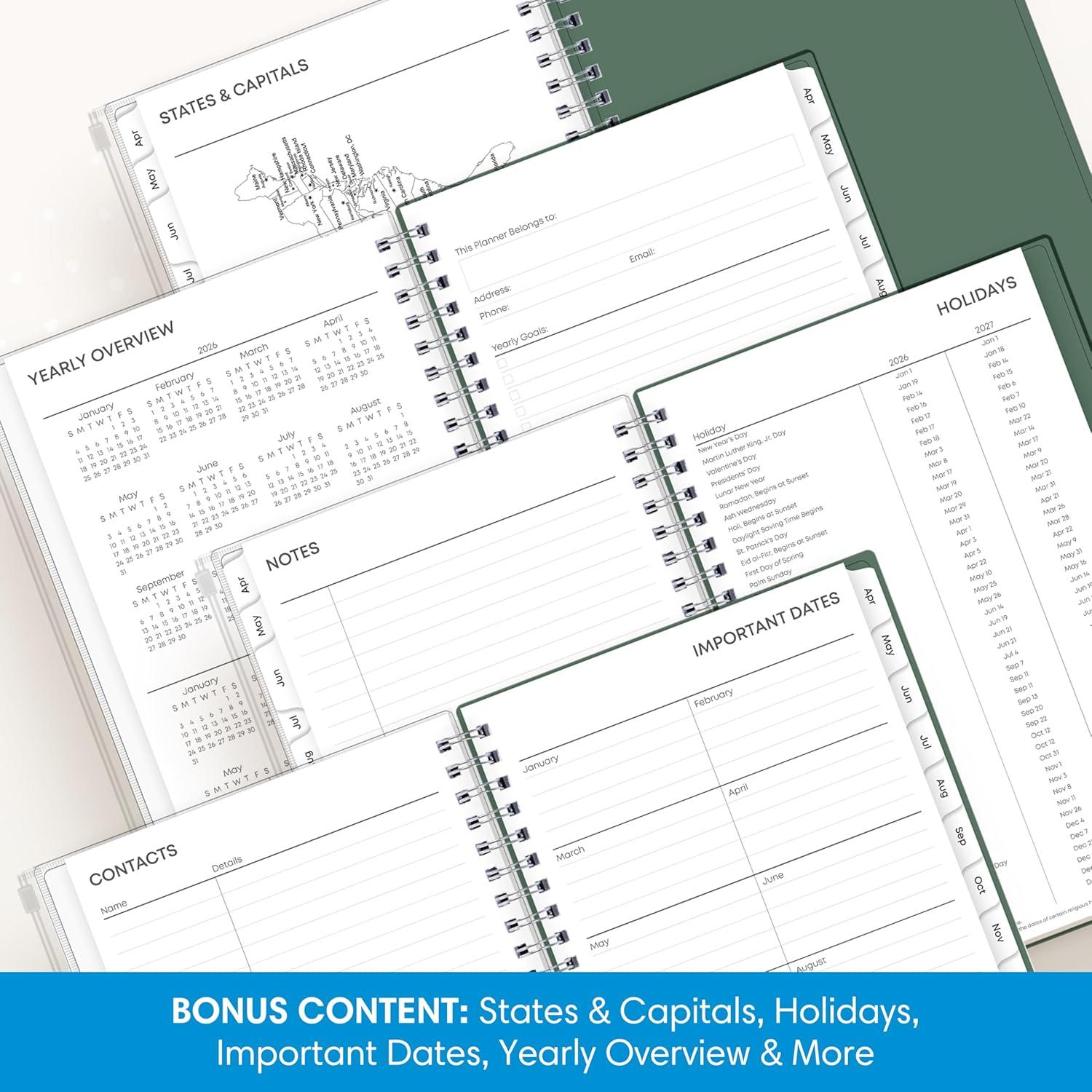 image:imageBlue Sky 20262027 Weekly and Monthly Academic Year 15 Month Planner Calendar April 2026 June 2027 5 x 8 Flexible Cover With Zip Pouch Wirebound Storage Pocket SeychelleSeychelle 20262027