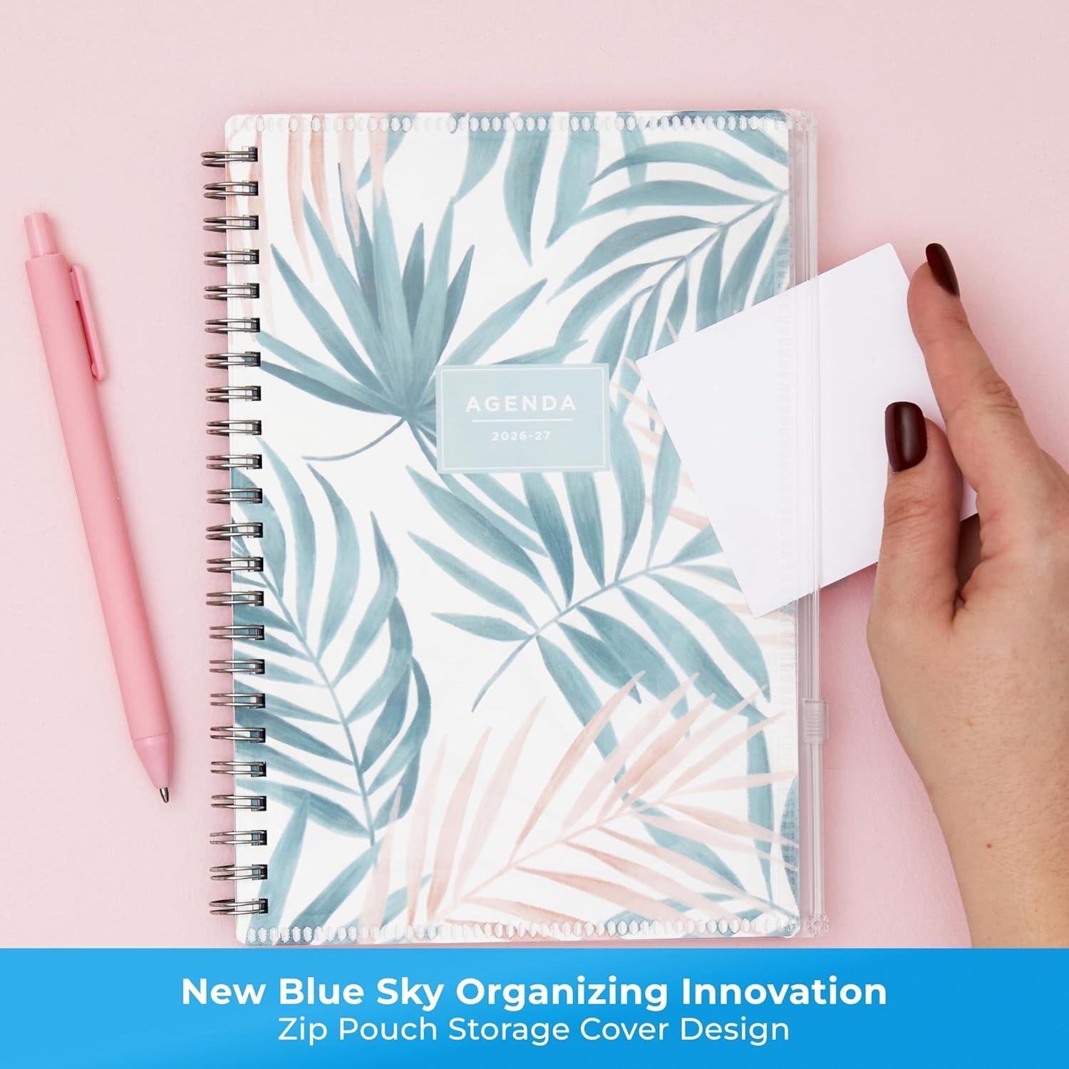image:imageBlue Sky 20262027 Weekly and Monthly Academic Year 15 Month Planner Calendar April 2026 June 2027 5 x 8 Flexible Cover With Zip Pouch Wirebound Storage Pocket SeychelleSeychelle 20262027