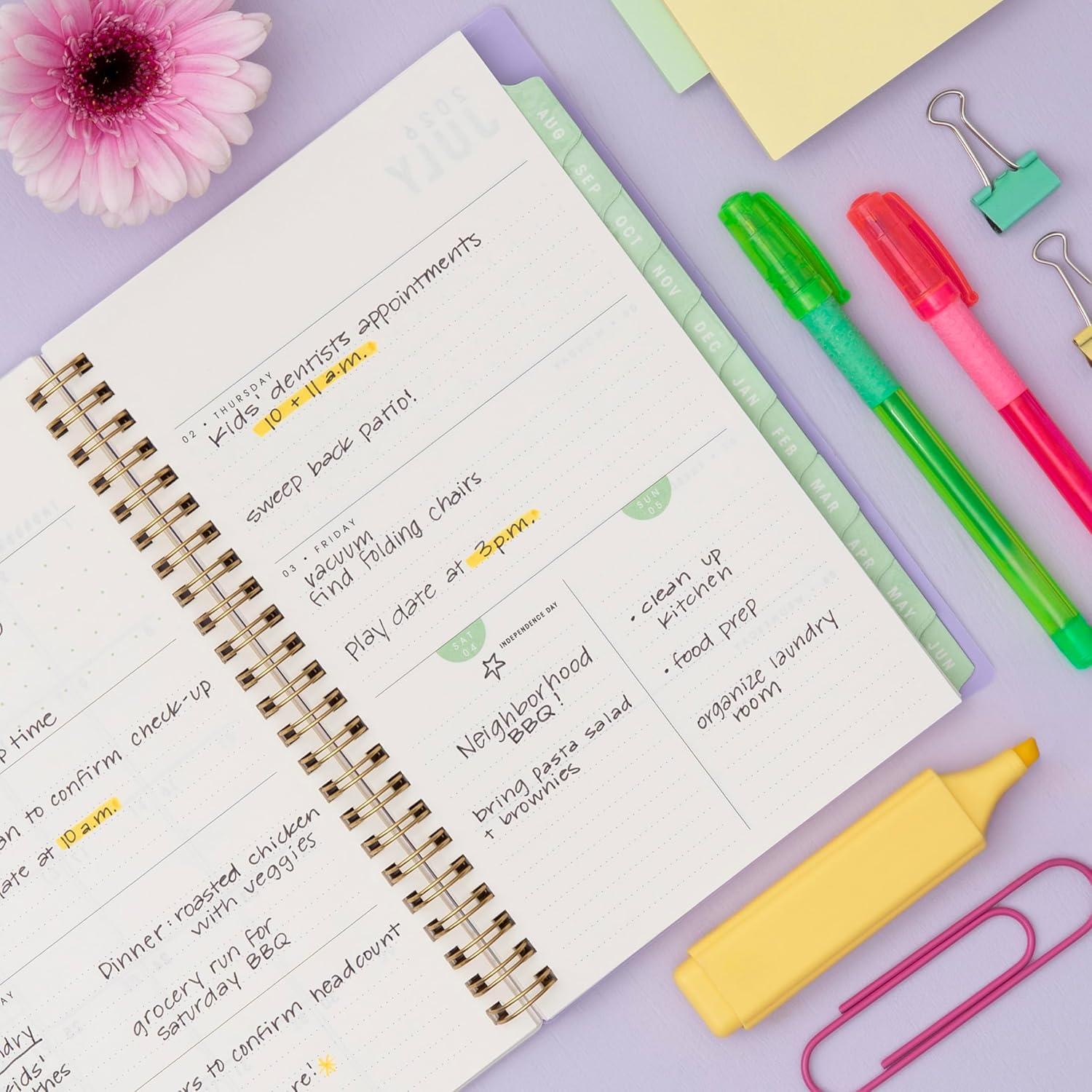 image:imageBlue Sky Brook Gossen 15 Month 20262027 Weekly and Monthly Academic Year Planner Calendar April 2026 June 2027 5 x 8 Flexible Cover With Zip Pouch Wirebound Laminated Tabs Storage Pocket Daisy CheckersDaisy 20262027