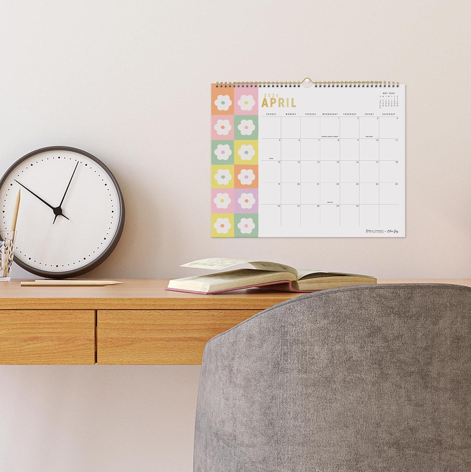 image:imageBlue Sky Brook Gossen 20262027 15 Month Monthly Academic Year Wall Calendar April 2026 June 2027 15 x 12 Durable Twin Wire Binding Colorful Interior Perfect For Home Office And Classroom Daisy CheckersDaisy Checkers 20262027