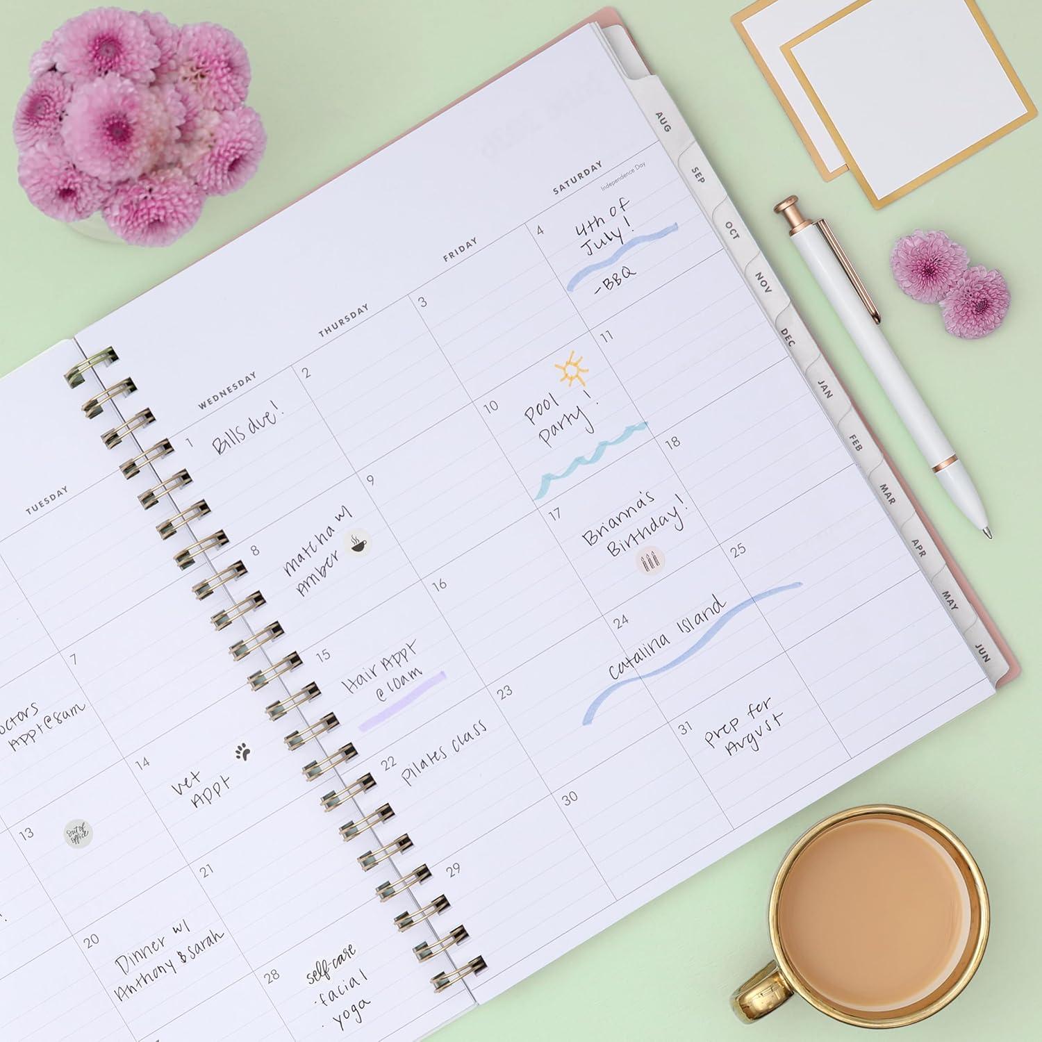 image:imageBlue Sky The Everygirl 20262027 Weekly and Monthly Academic Year Planner Calendar July 2026 June 2027 5 x 8 Flexible Cover Wirebound Laminated Tabs Storage Pocket Includes Stickers Bengala Desert RoseBengala Desert Rose 20262027