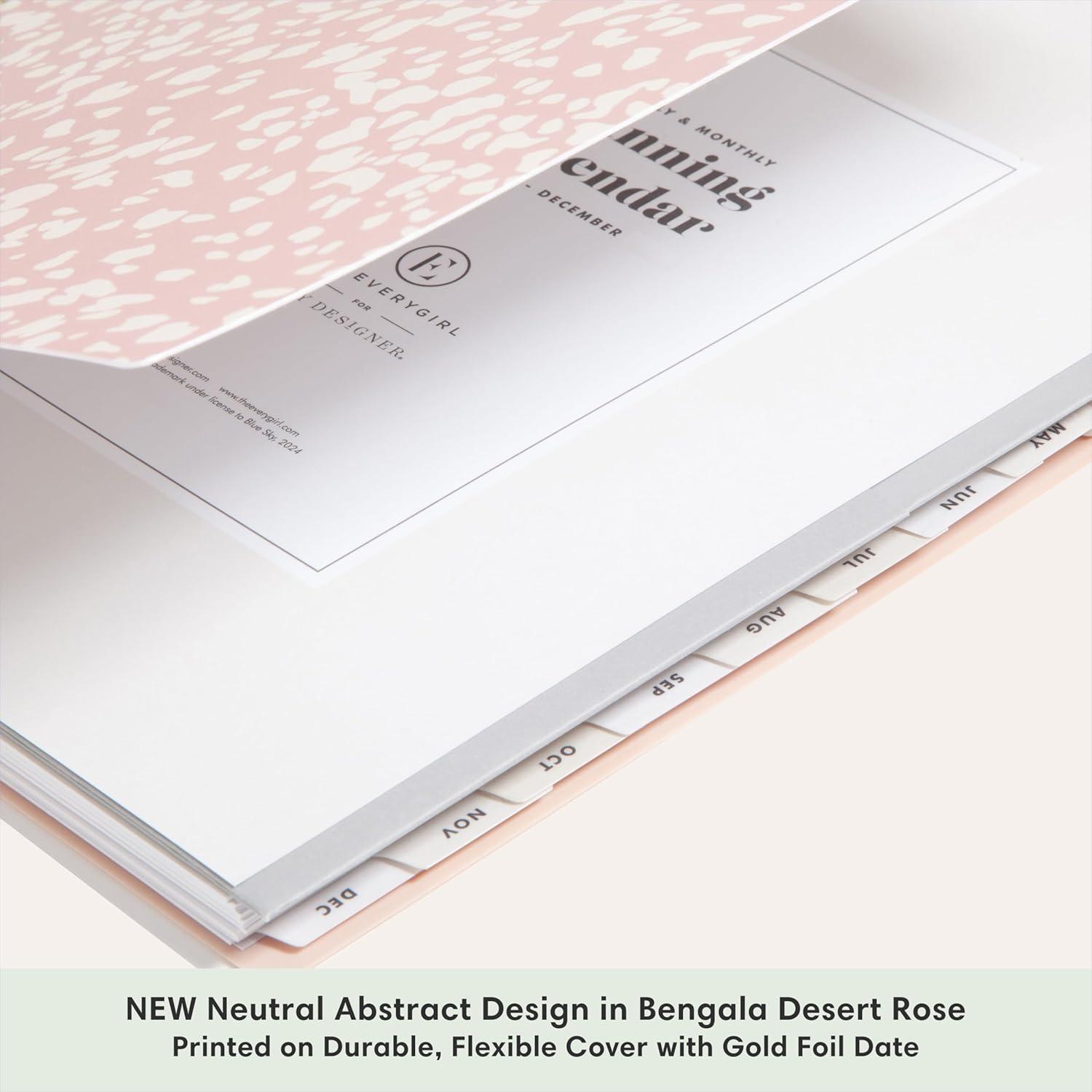 image:imageBlue Sky The Everygirl 20262027 Weekly and Monthly Academic Year Planner Calendar July 2026 June 2027 5 x 8 Flexible Cover Wirebound Laminated Tabs Storage Pocket Includes Stickers Bengala Desert RoseBengala Desert Rose 20262027