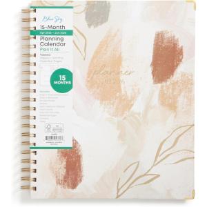 image:imageBlue Sky 15 Month 20262027 Weekly and Monthly Academic Year Planner Calendar April 2026  June 2027 85 x 11 Hard Cover Wirebound Laminated Tabs Storage Pocket Includes Snapin Ruler wSticky Notes amp Sticker Sheet HenriHenri 20252026