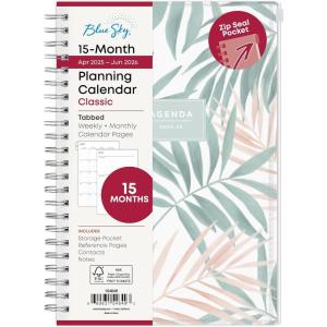 image:imageBlue Sky 20262027 Weekly and Monthly Academic Year 15 Month Planner Calendar April 2026  June 2027 5 x 8 Flexible Cover With Zip Pouch Wirebound Storage Pocket SeychelleSeychelle 20252026