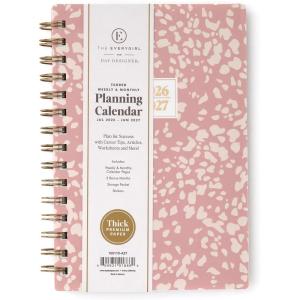 image:imageBlue Sky The Everygirl 20262027 Weekly and Monthly Academic Year Planner Calendar July 2026  June 2027 5 x 8 Flexible Cover Wirebound Laminated Tabs Storage Pocket Includes Stickers Bengala Desert RoseBengala Desert Rose 20262027