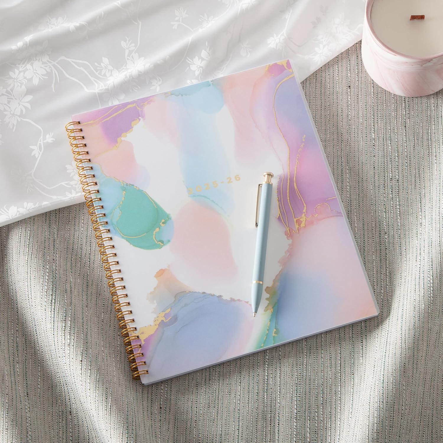 image:imageBlue Sky Ashley G 20262027 Weekly and Monthly Academic Year Planner Calendar July 2026 June 2027 85 x 11 Flexible Cover Wirebound Laminated Tabs Storage Pocket Includes Sticker Sheet Multi Color SmokeMulti Color Smoke 20252026