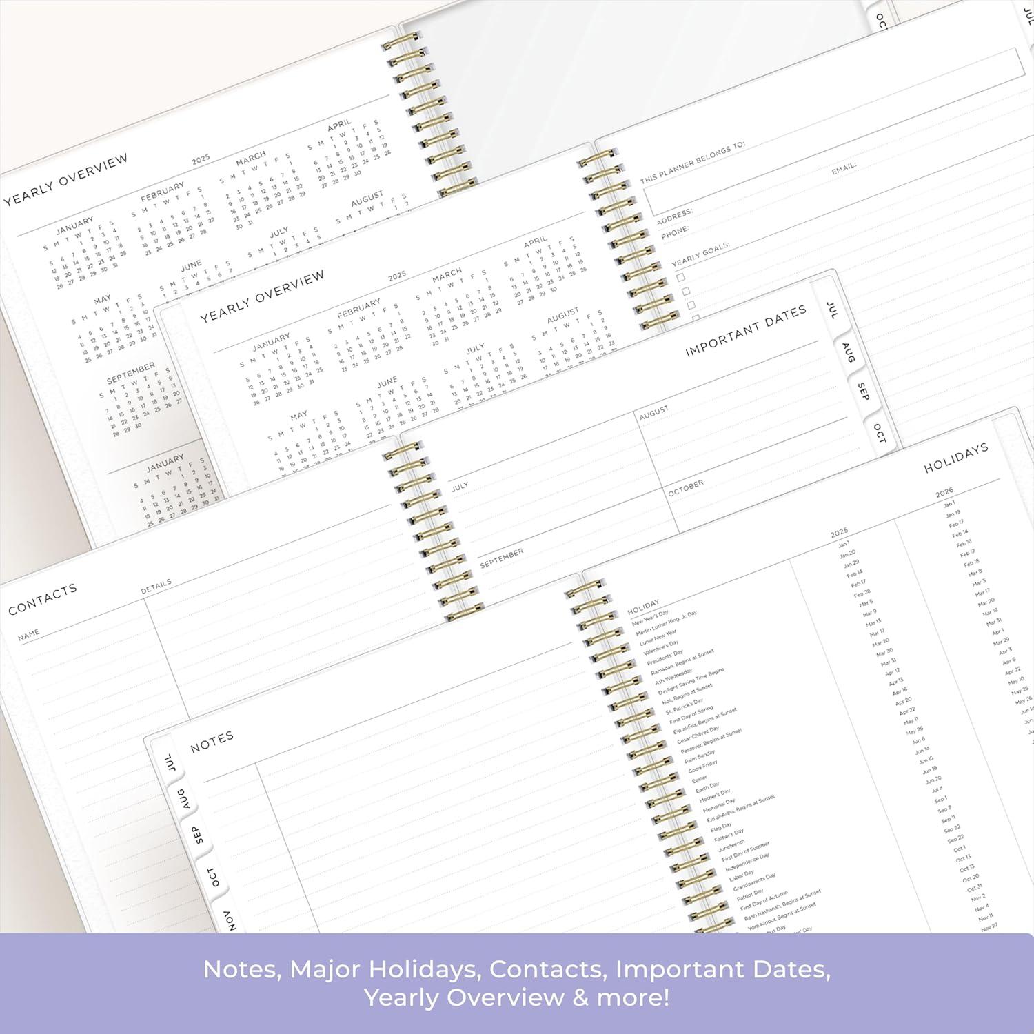 image:imageBlue Sky Ashley G 20262027 Weekly and Monthly Academic Year Planner Calendar July 2026 June 2027 85 x 11 Flexible Cover Wirebound Laminated Tabs Storage Pocket Includes Sticker Sheet Multi Color SmokeMulti Color Smoke 20252026