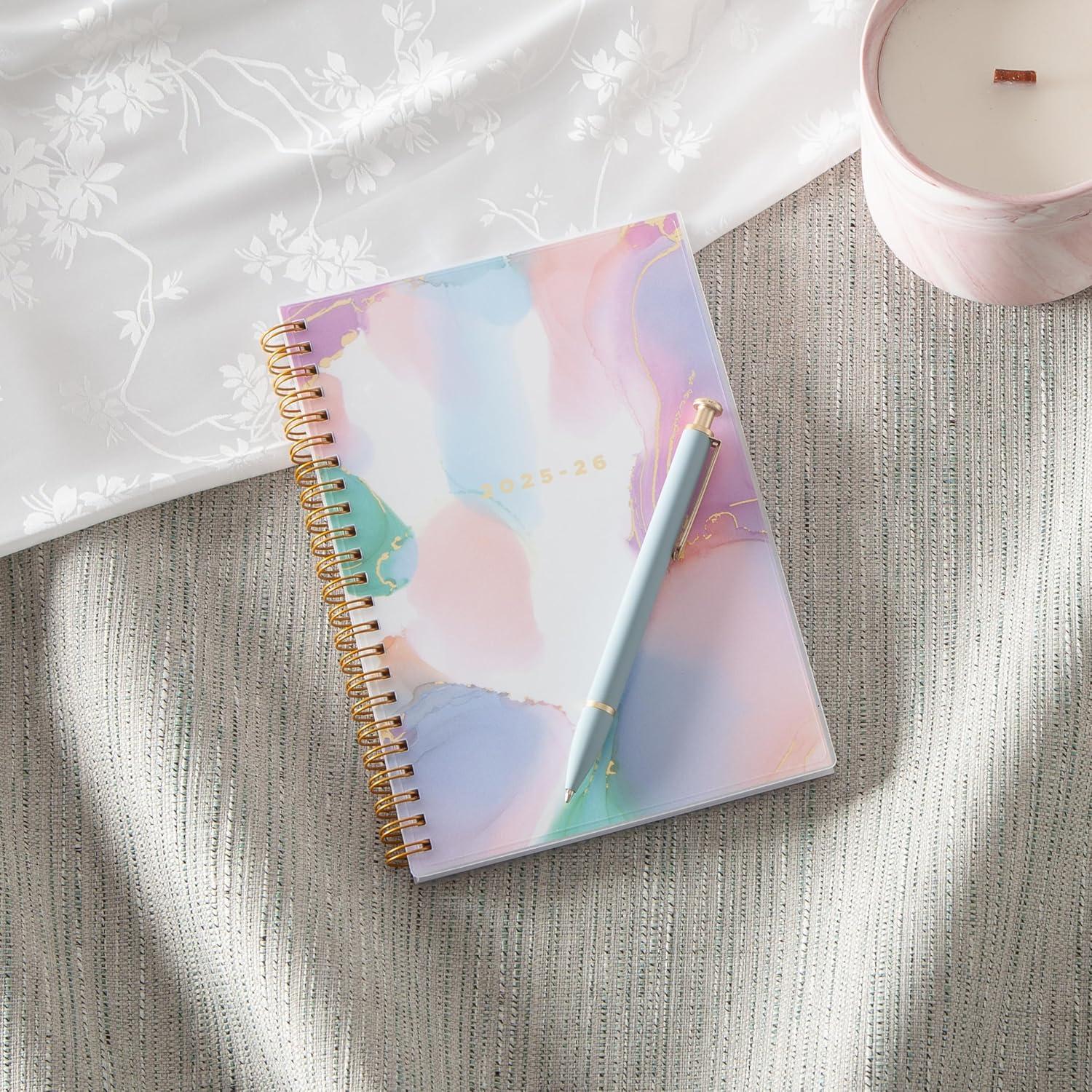 image:imageBlue Sky Ashley G 20262027 Weekly and Monthly Academic Year Planner Calendar July 2026 June 2027 85 x 11 Flexible Cover Wirebound Laminated Tabs Storage Pocket Includes Sticker Sheet Multi Color SmokeMulti Color Smoke 20252026