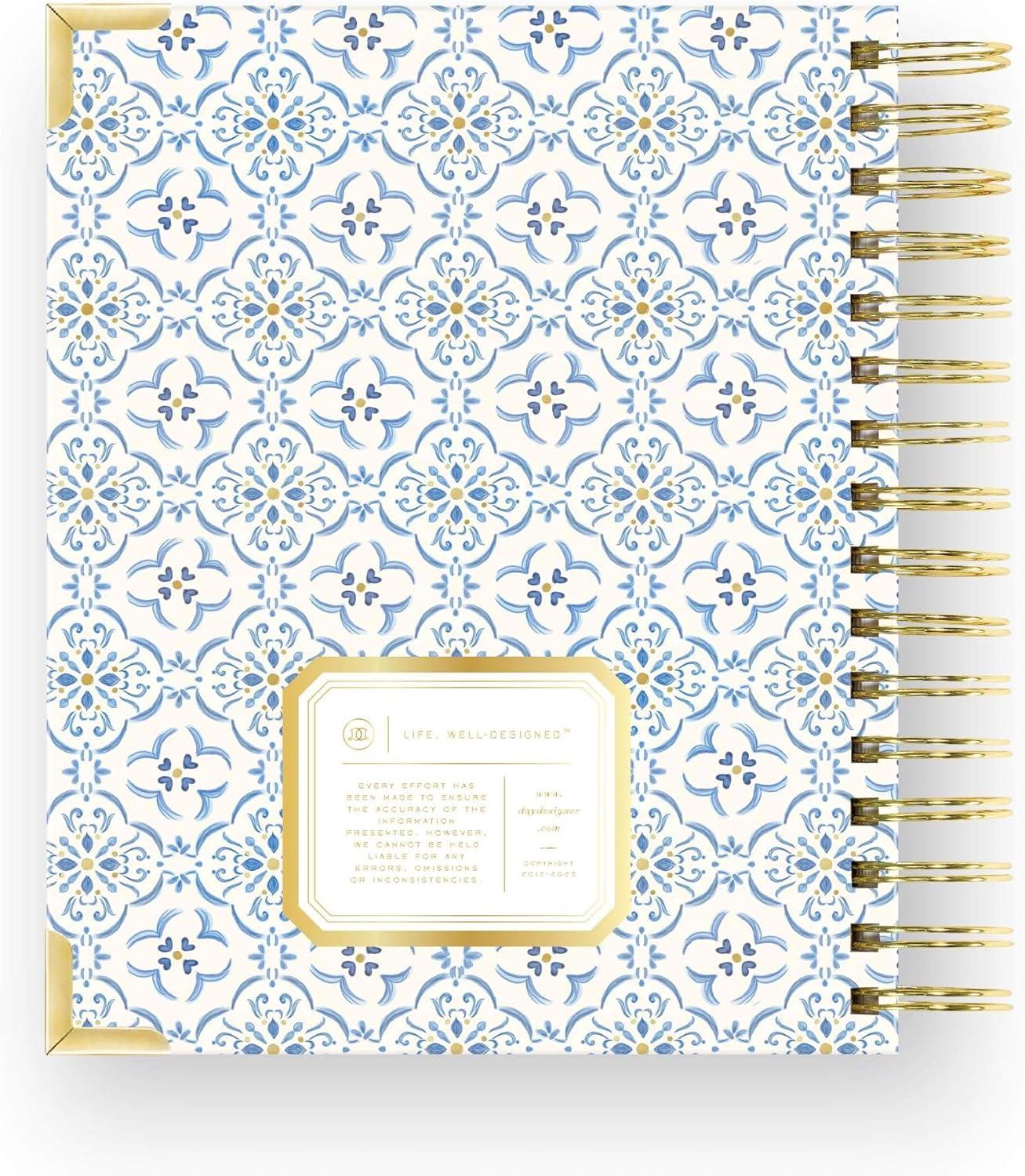 image:imageDay Designer 20262027 Daily Academic Year Planner Calendar July 2026 June 2027 74 x 95 Glossy Laminated Cover Wirebound Laminated Tabs Storage Pocket Includes Stickers amp SnapIn Ruler Casa BellaCasa Bella 202627