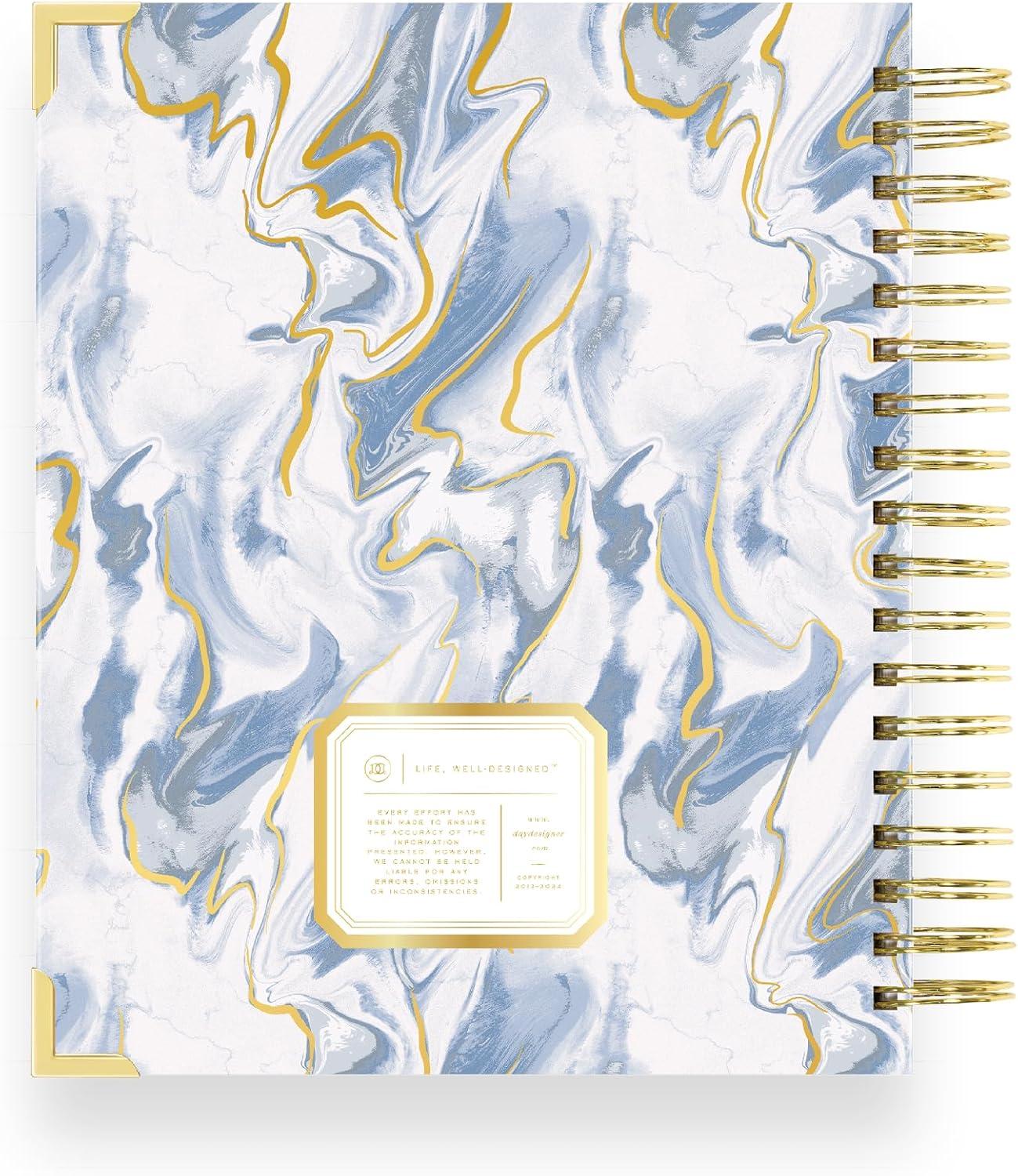 image:imageDay Designer 20262027 Daily Academic Year Planner Calendar July 2026 June 2027 74 x 95 Glossy Laminated Cover Wirebound Laminated Tabs Storage Pocket Includes Stickers amp SnapIn Ruler AzureAzure 20252026