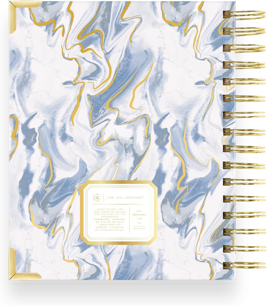 image:imageDay Designer 20262027 Daily Academic Year Planner Calendar July 2026 June 2027 74 x 95 Glossy Laminated Cover Wirebound Laminated Tabs Storage Pocket Includes Stickers amp SnapIn Ruler AzureAzure 20252026