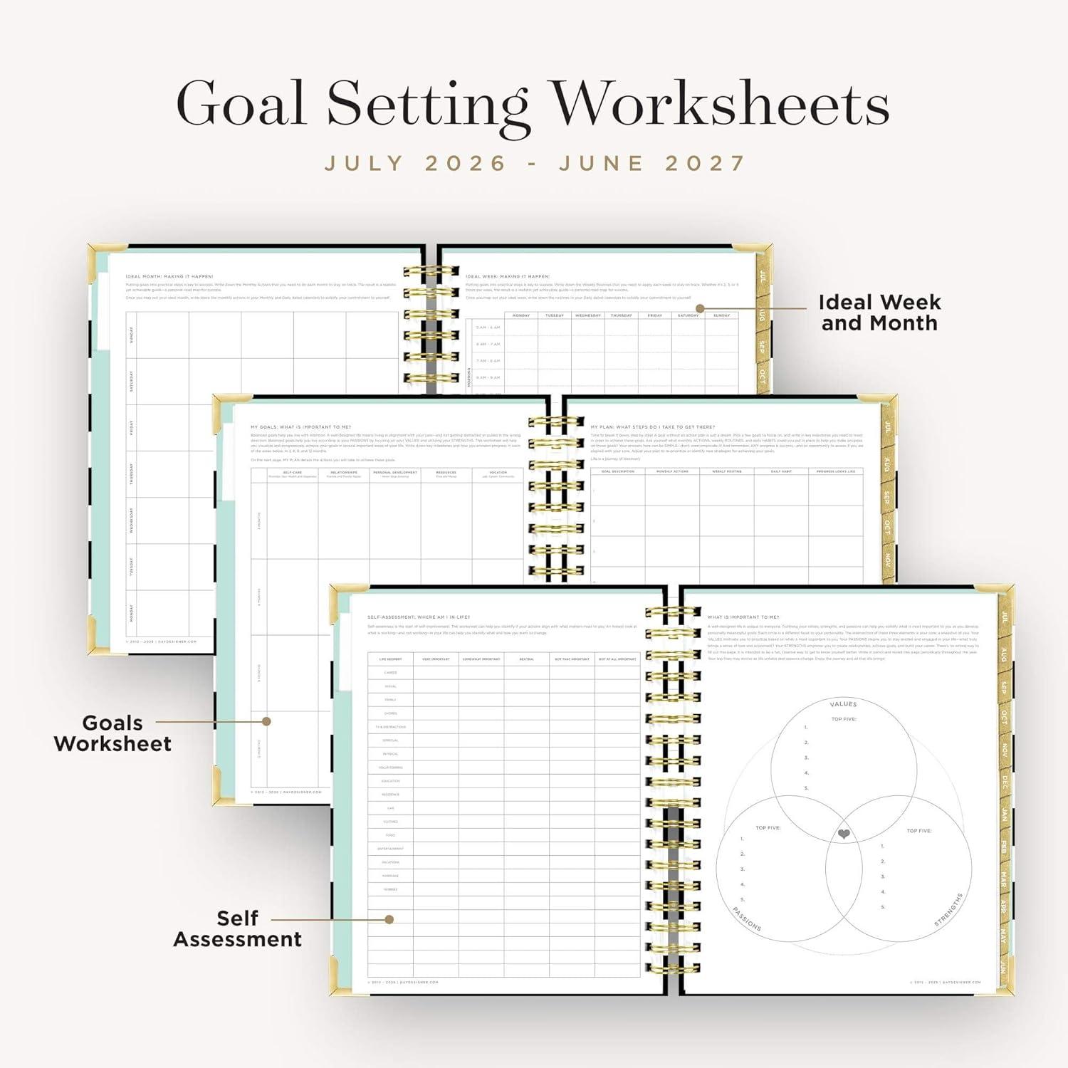 image:imageDay Designer 20262027 Mini Daily Academic Year Planner 6 x 8125 Black StripeBlack Stripe 202627