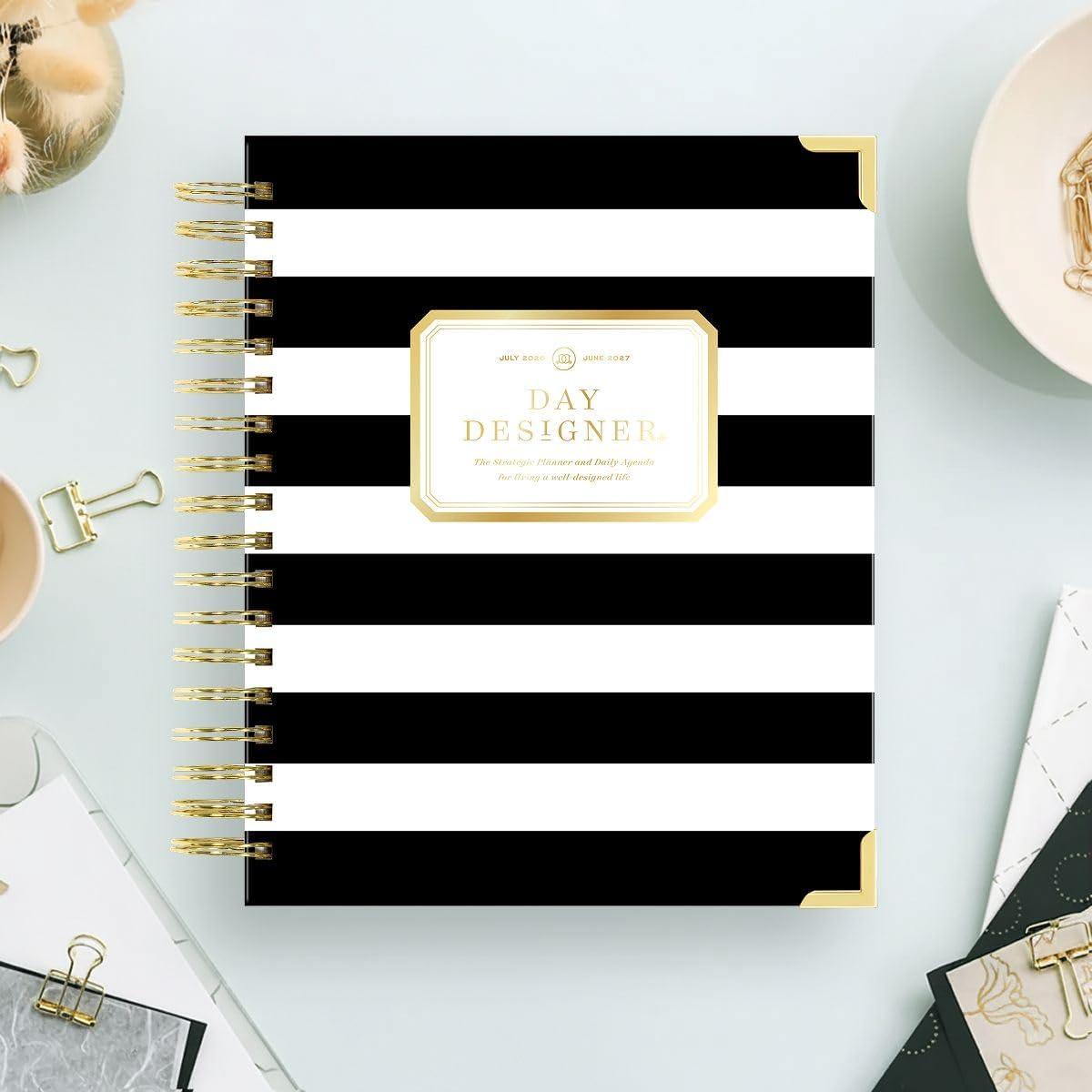 image:imageDay Designer 20262027 Mini Daily Academic Year Planner 6 x 8125 Black StripeBlack Stripe 202627