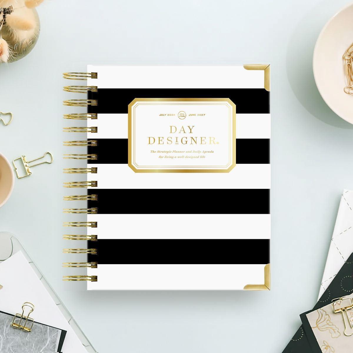 image:imageDay Designer 20262027 Mini Daily Academic Year Planner 6 x 8125 Black StripeBlack Stripe 202627