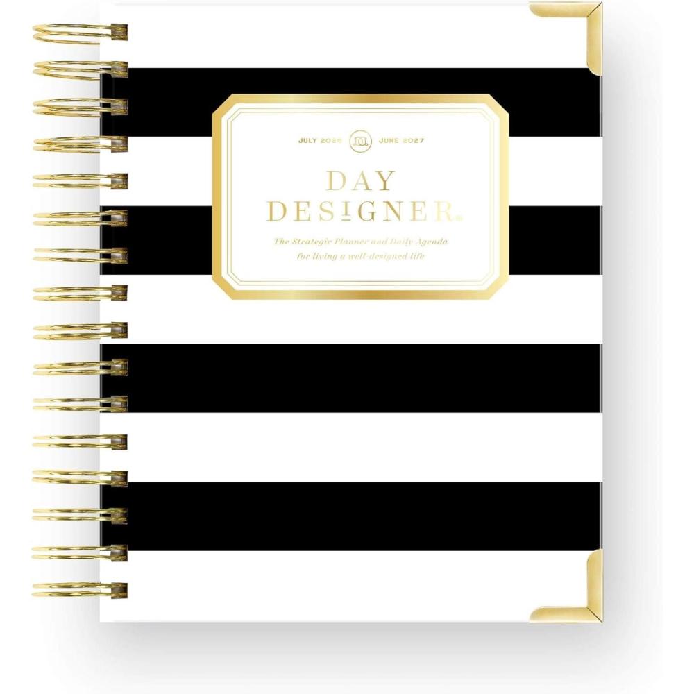image:imageDay Designer 20262027 Mini Daily Academic Year Planner 6 x 8125 Black StripeBlack Stripe 202627