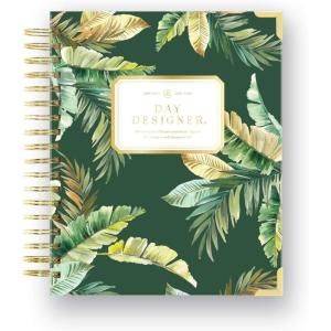image:imageDay Designer 20262027 Daily Academic Year Planner Calendar July 2026  June 2027 74 x 95 Glossy Laminated Cover Wirebound Laminated Tabs Storage Pocket Includes Stickers amp SnapIn Ruler St BartsSt Barts  202627
